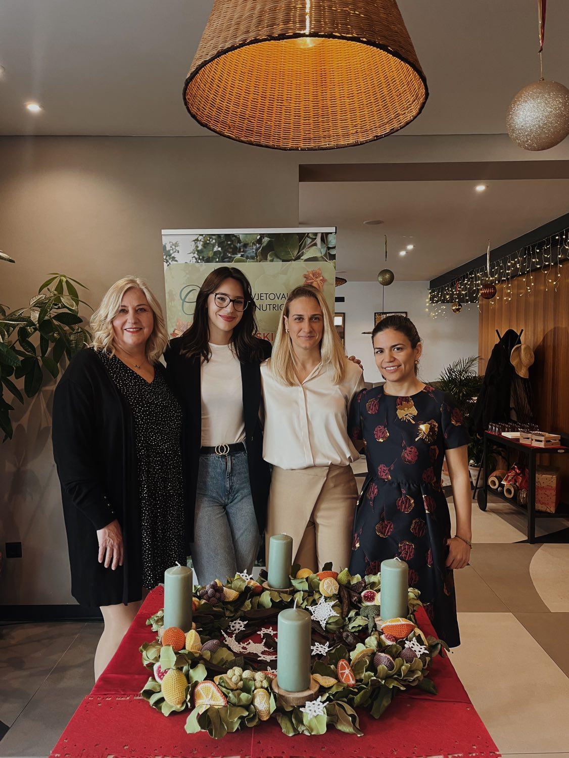 Marina teaching crochet